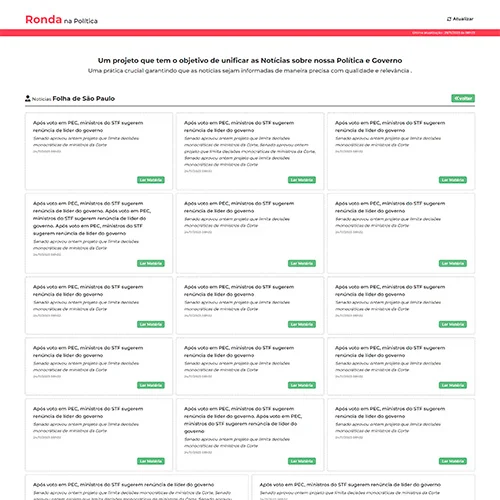 Dashboard administrativo com foco em performance e dados